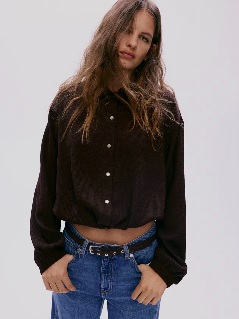 Textured  jacket - Dark Brown H&M